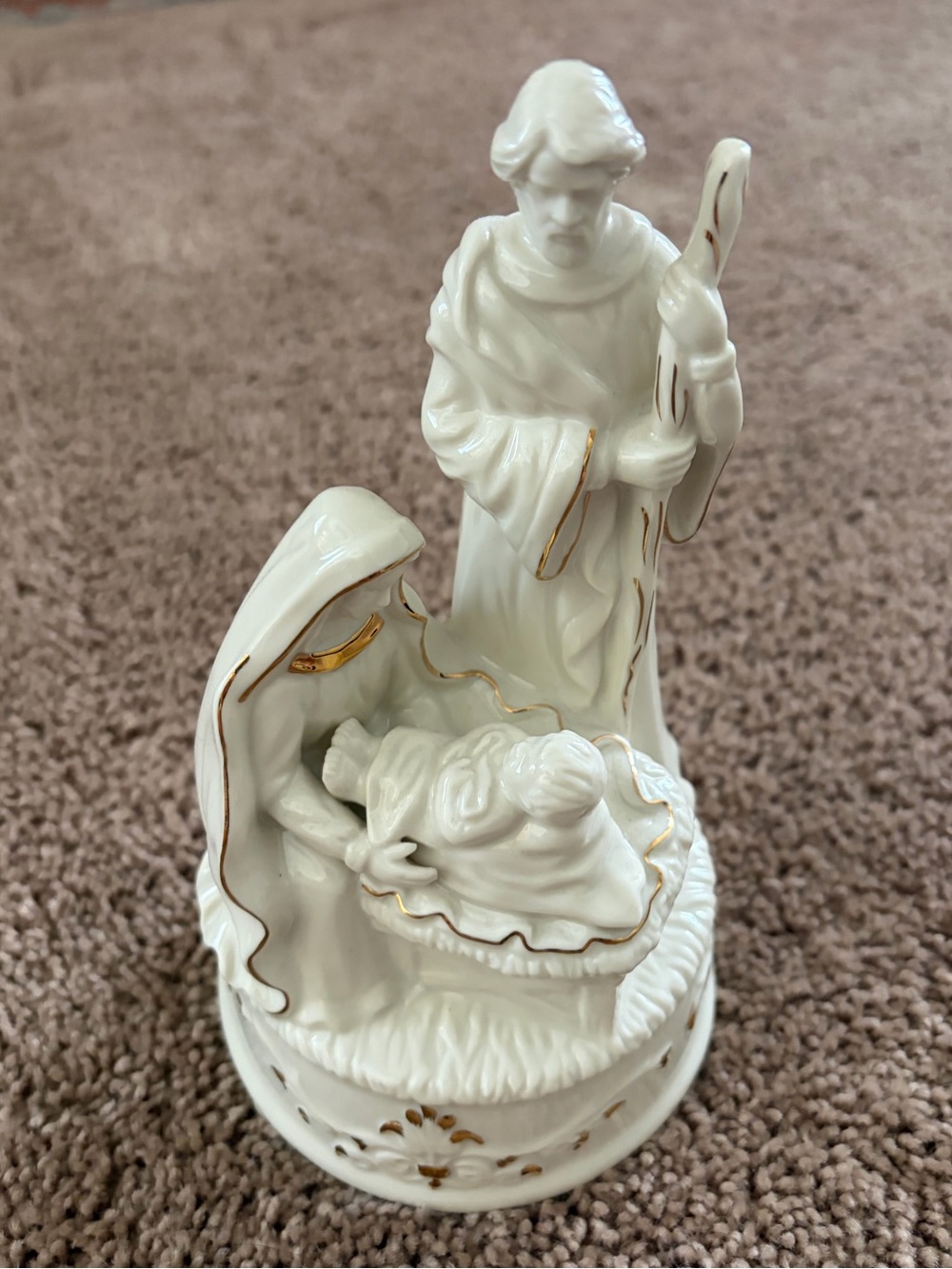 Sankyo JESUS JOSEPH MARY FIGURINE